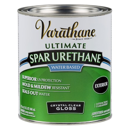 Rust-Oleum 1 Qt Clear Varathane Water-Based Exterior Ultimate Spar Urethane Gloss 250041